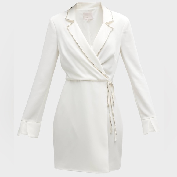 cinq a sept Dresses & Skirts - Cinq A Sept Barette Rhinestone Mini Wrap Dress